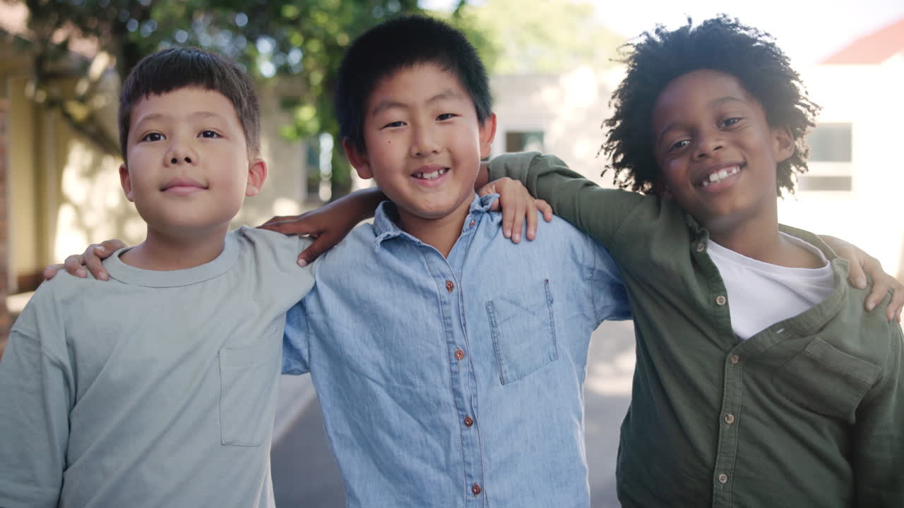 Diverse group of young friends