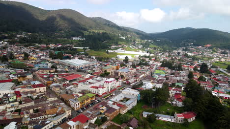 aerial view of el oro town in mexico and near villages