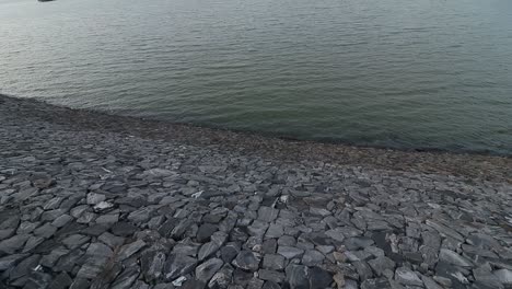 beautiful view of lake formed by maithon dam in dhanbad in state of jharkhand, india on 27 september 2020.