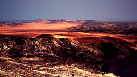 paisaje alienígena en un planeta parecido a marte