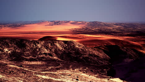 alien landscape on mars-like planet