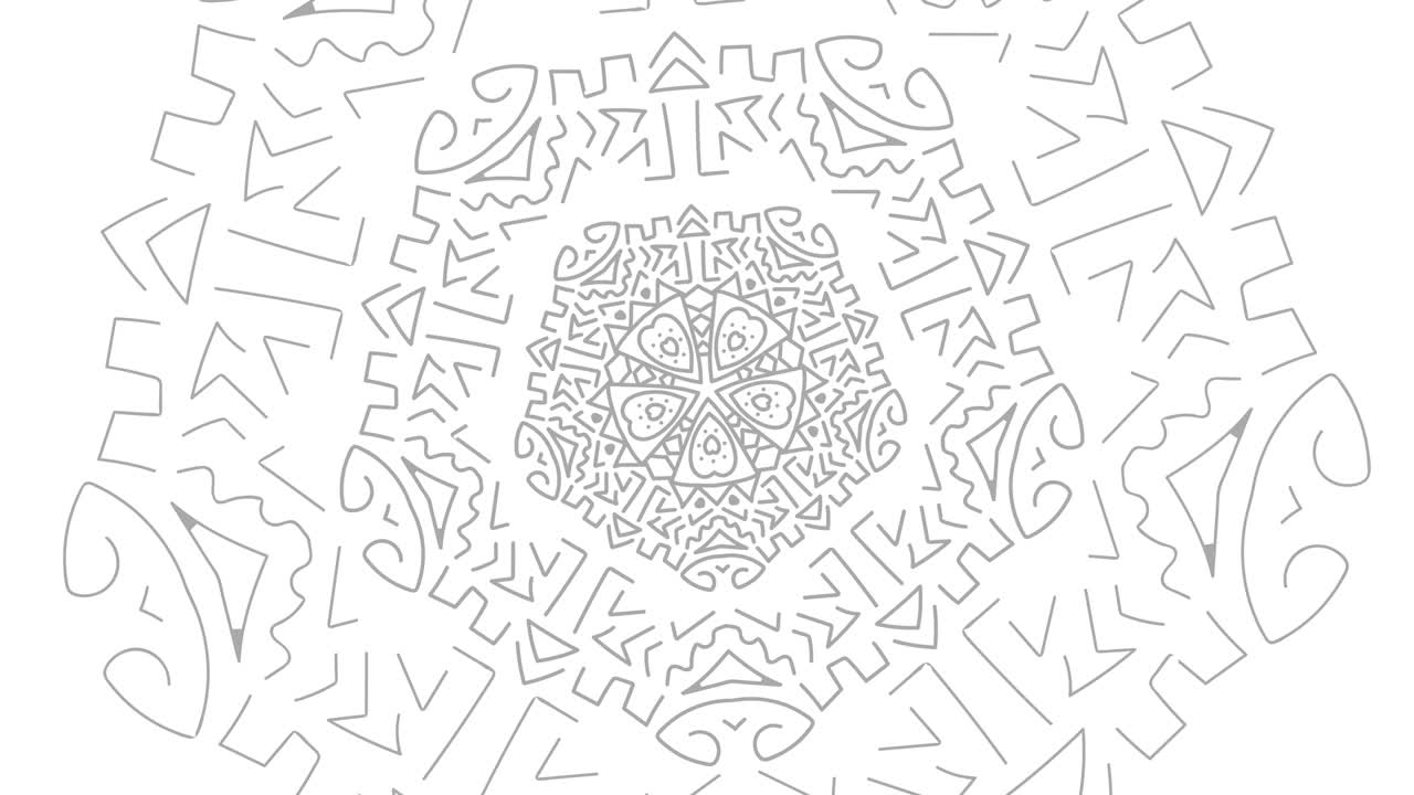 movimiento en espiral y remolino sobre fondo blanco en video 4k.