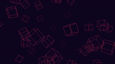 an array of red cubes neatly aligned in a grid formation stands out against a black backdrop, creating a visually striking and organized composition