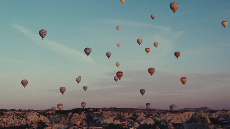 Hot Air Balloons over Cappadocia at Sunrise