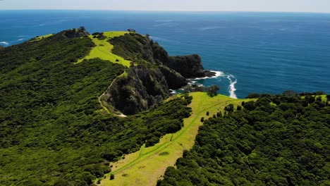 Urupukapuka-Island-And-Blue-Sea---Largest-Island-In-Bay-Of-Islands,-New-Zealand