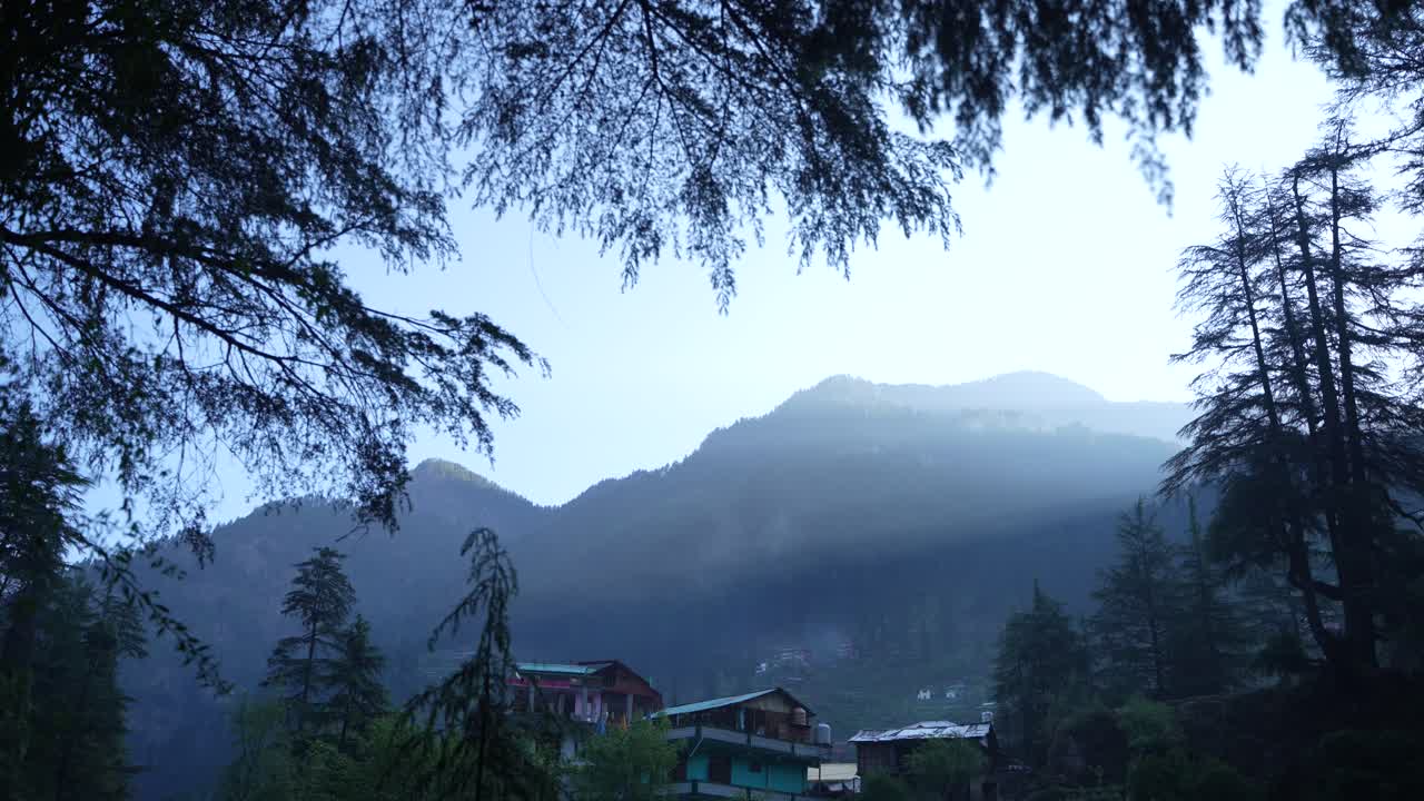Natural diversity and houses in the hilly areas.