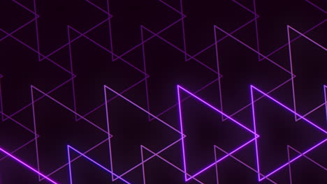 Pulse-neon-purple-triangles-pattern-in-rows-on-black-gradient