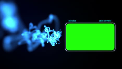 Chroma-key-screens-with-blue-light