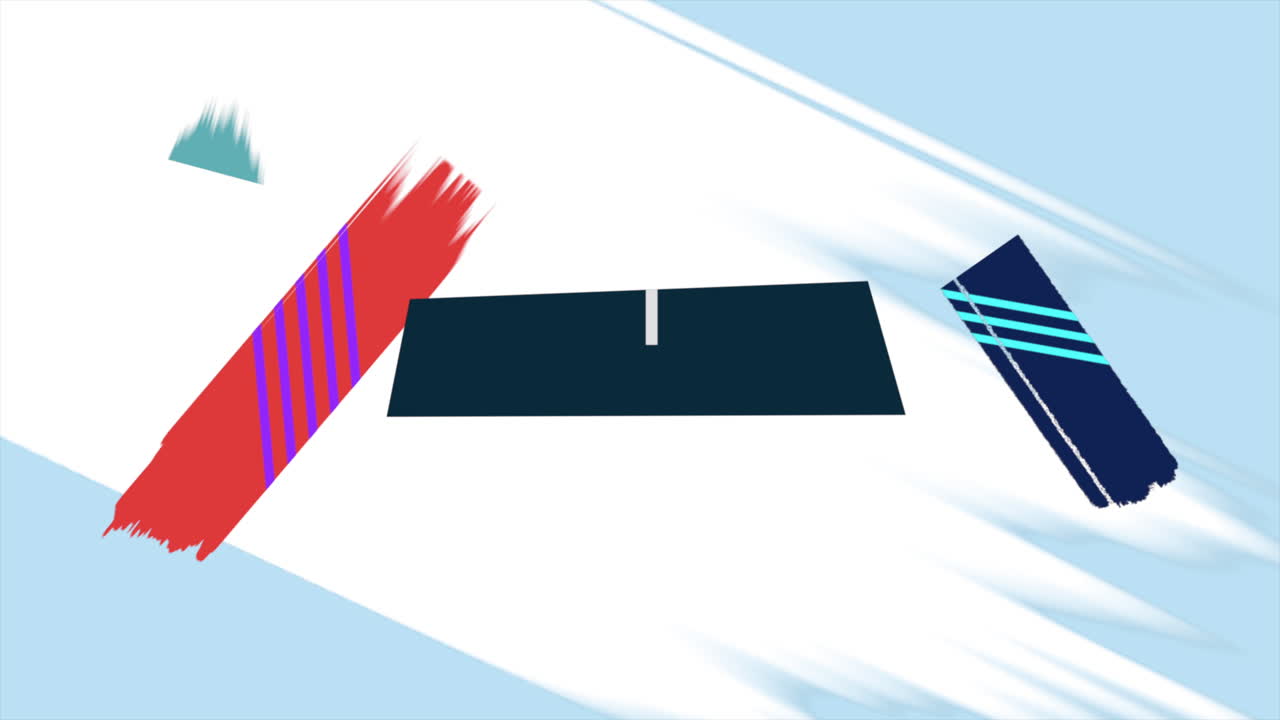 다채로운 브러시 스트로크 생일 카드 생일 축하 장식