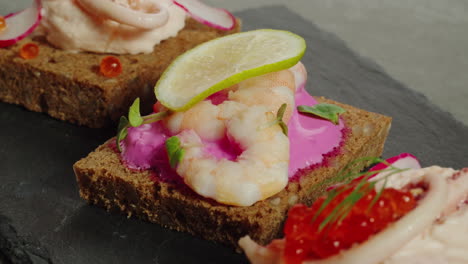 elegant seafood tapas