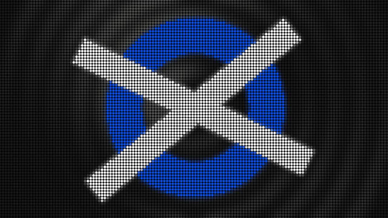 círculo azul con cruz blanca