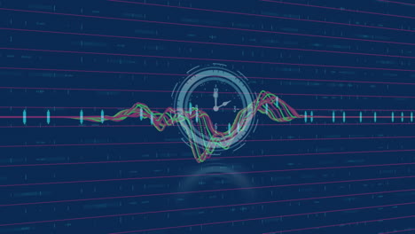 animación del procesamiento de datos durante el reloj