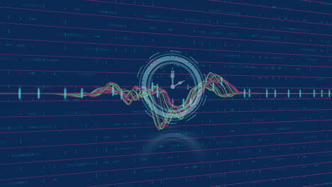 animation of data processing over clock