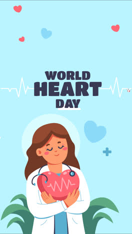 An-animation-of-a-Flat-horizontal-banner-template-for-world-heart-day-awareness