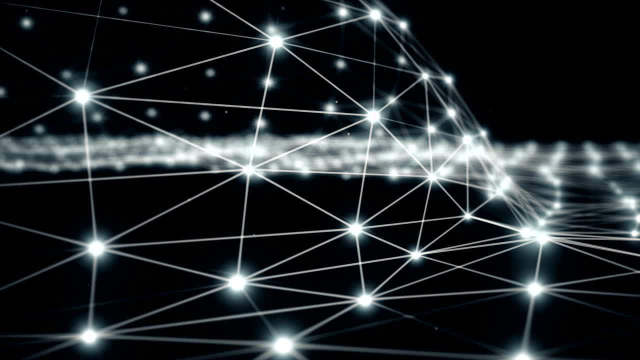 azul abstracto plexo fantasía tecnología, ingeniería fondo de movimiento