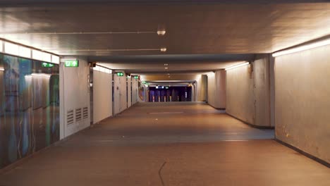 empty corridor inside a quiet building in utrecht, netherlands - zoom-out shot