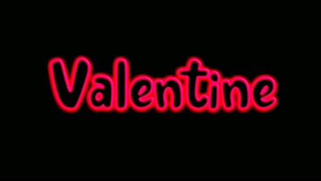 animation neon light text happy valentine 4k black background for tv promos,screen saver,business marketing,website display,holidays valentine day and various functions