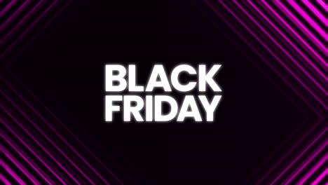 black friday graphic element with sleek pink neon lines
