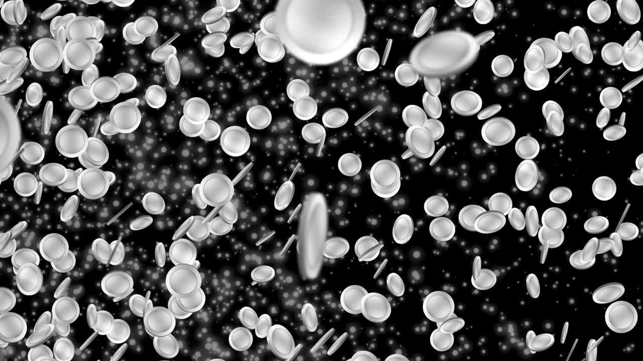 은 동전 입자, cg 애니메이션, 루프