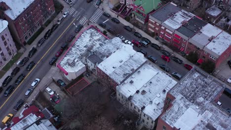 short flyover gritty rooftops of brooklyn, new york