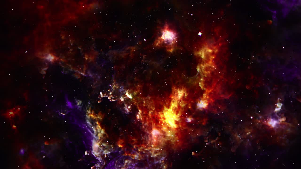 vuelo espacial de bucle exploración del espacio profundo viaje a la nebulosa rosetta también conocida como caldwell 49. 4k 3d exploración espacial en bucle a la nebunosa rosetta del campo estelar en la vía láctea.