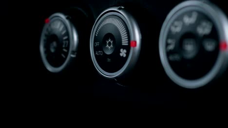 conmutación manual, ajuste del aire acondicionado, la temperatura, el botón en el coche