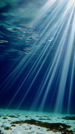 luz solar bajo el agua