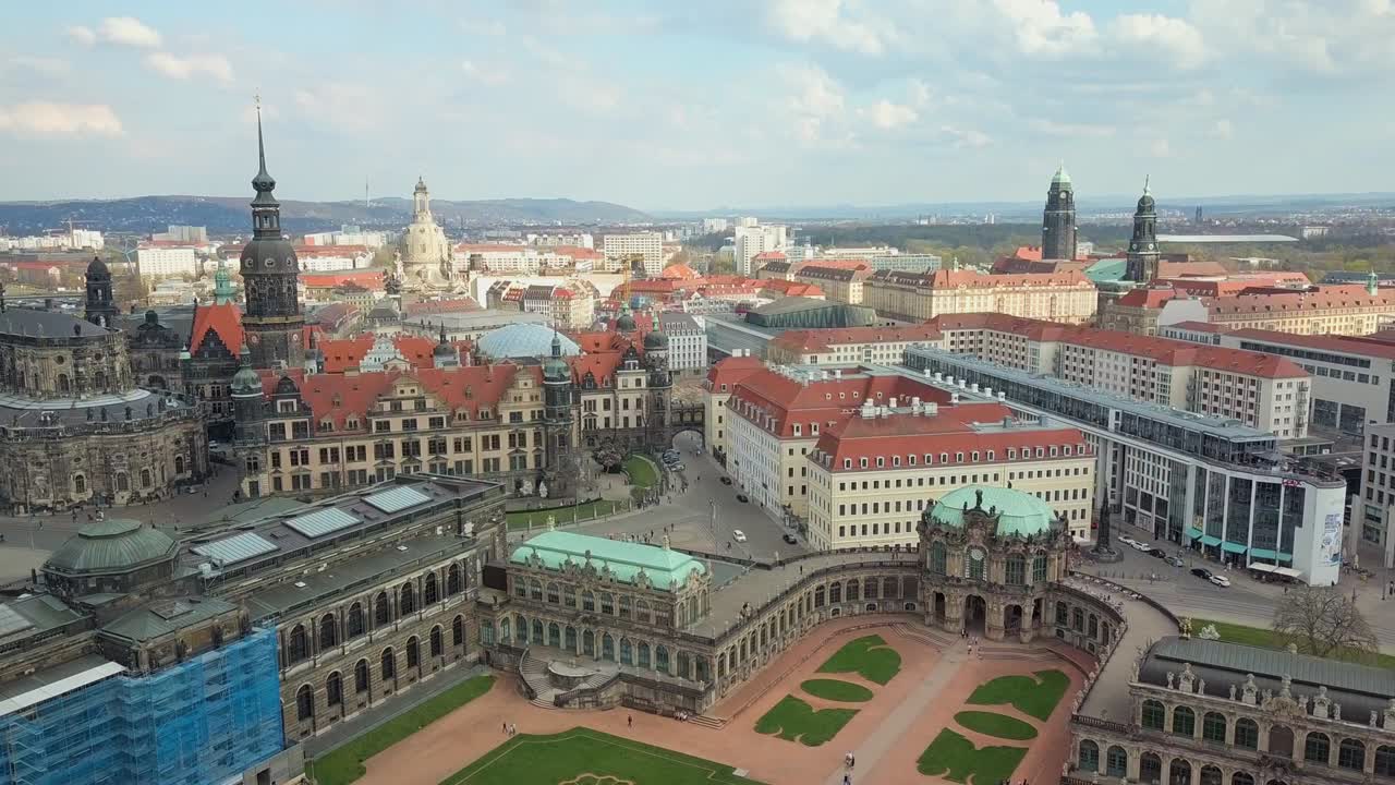 vista aérea de dresde, alemania