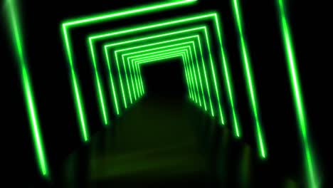 el neón ilumina un patrón abstracto futurista cuadrado - bucle de 4k