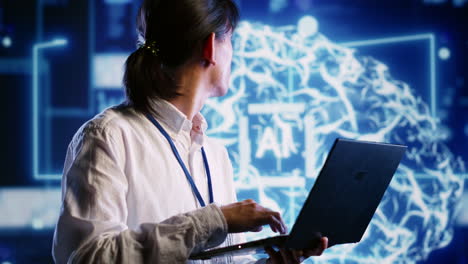 profesional certificado que trabaja con ai