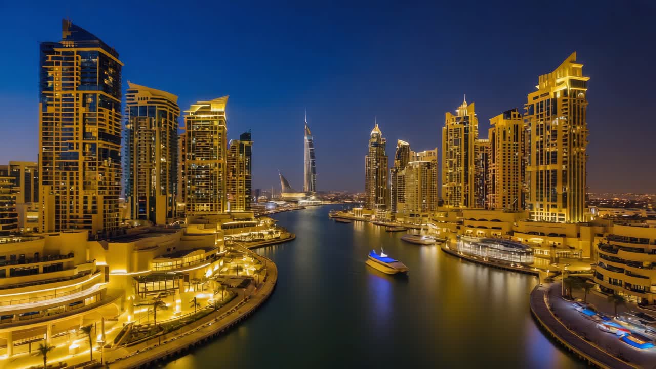 Cảnh đêm tuyệt đẹp Dubai Marina