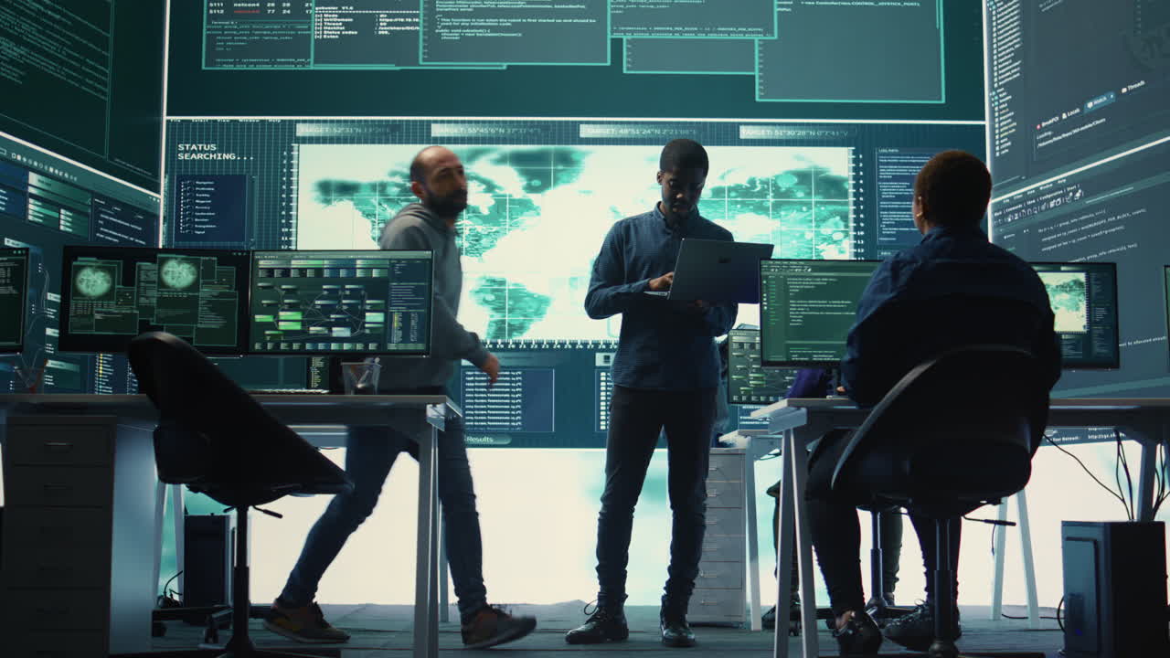 Governmental hackers performing a cyber attack simulation