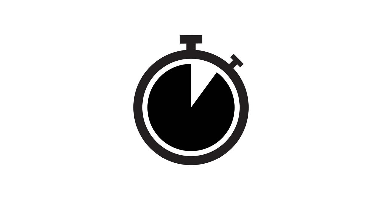 Stopwatch or Timer Icon with Elapsed Time