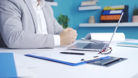 angry businessman getting aggressive. stressed and angry hands.