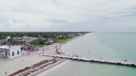 telchac beach seen from the air