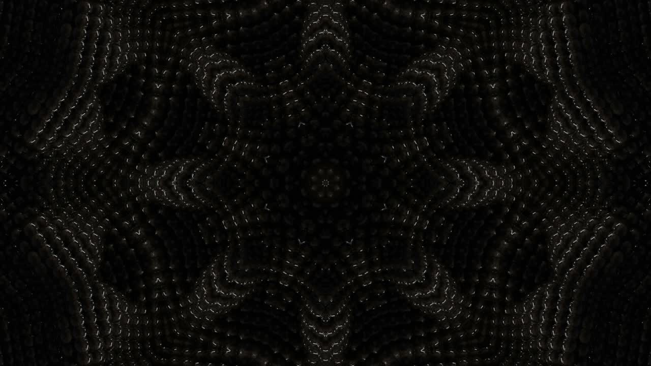 3d Looped balls texture. Abstract ornate decorative background. Hypnotic trendy kaleidoscope.