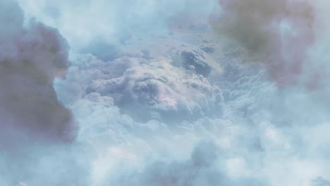 cumulonimbus cloud with looped flight through clouds