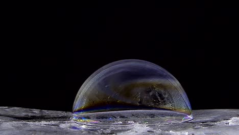 bubble soap on ice.