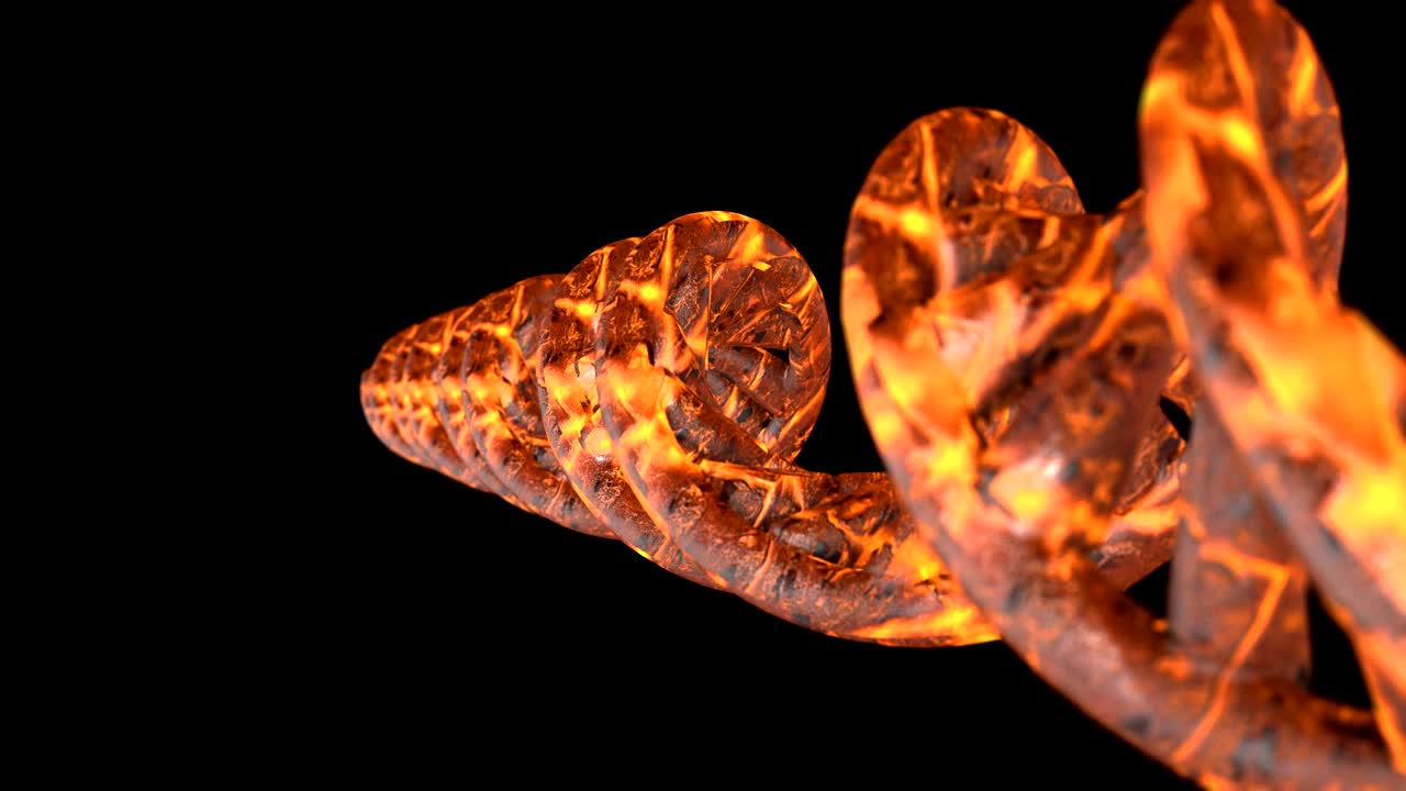 dna 코드: 추상 3d 다각형 와이어 프레임 dna 분자 헬릭스 나선형 루프 애니메이션