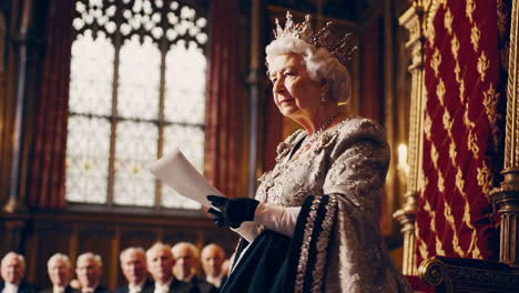 queen elizabeth ii at the state opening of parliament