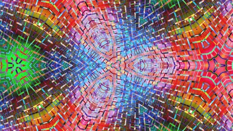 patrón simétrico iridescente líquido como el caleidoscopio con ondas. 3d elegante bucle abstracto bg, estructura ondulada de vidrio líquido brillante con hermosos colores de gradiente. 4k