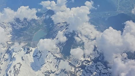 spectacular plane view of mont blanc alps italy