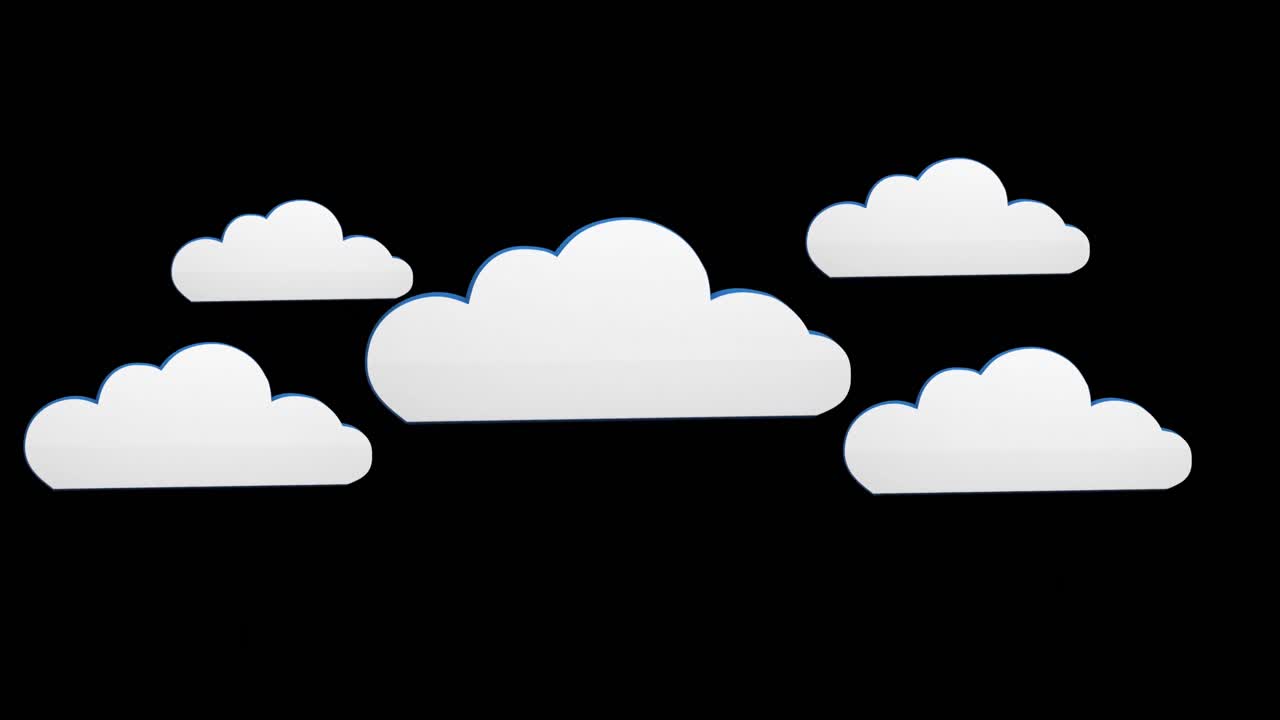 los iconos de las nubes 4k