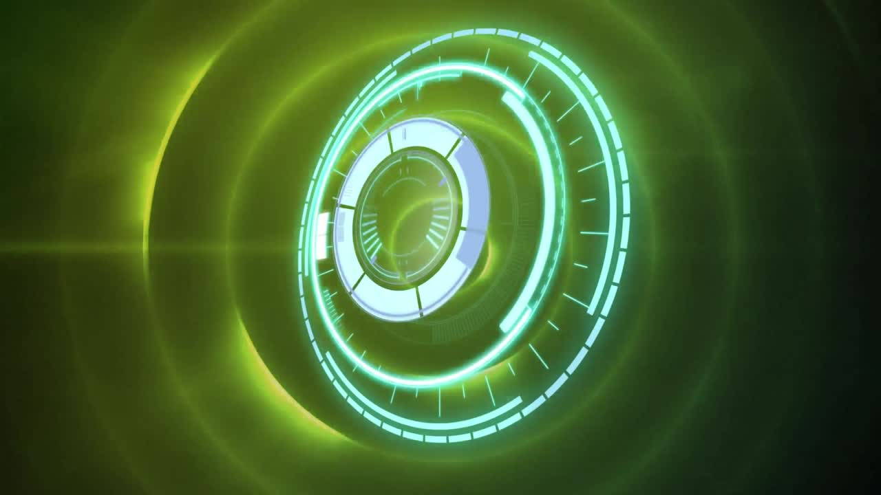 Animation of scope scanning over green circles