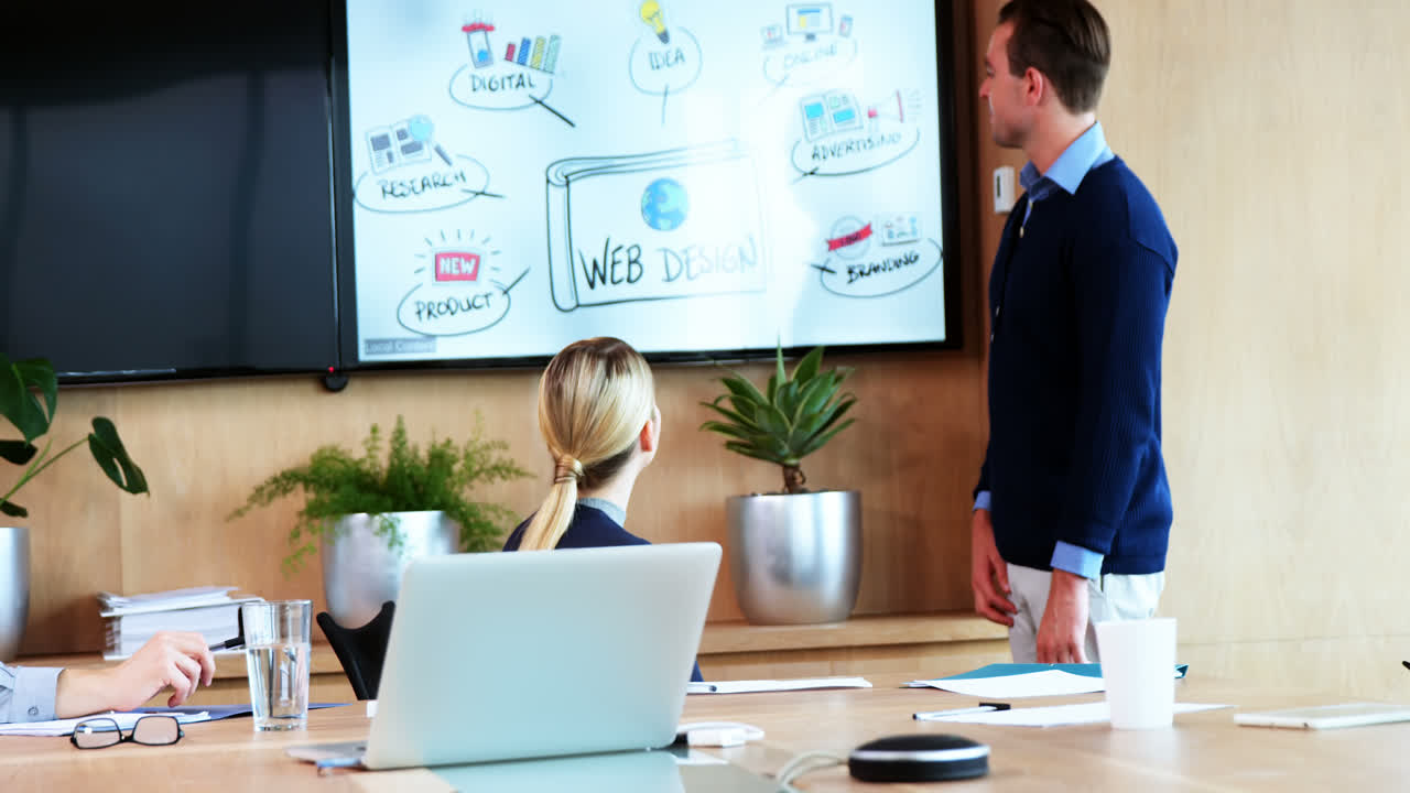 Executive giving a presentation