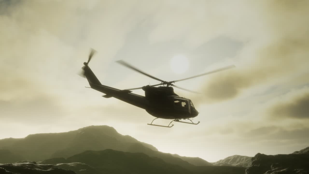 베트남에 있는 미국 군사 헬리 ⁇ 터