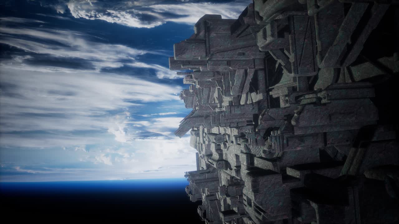 우주와 지구를 볼 수 있는 우주선