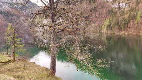 Hermosa-Vista-Sobre-El-Lago-Konigssee-Cerca-De-La-Ciudad-De-Berchtesgaden-En-Los-Alpes-Bávaros,-Alemania