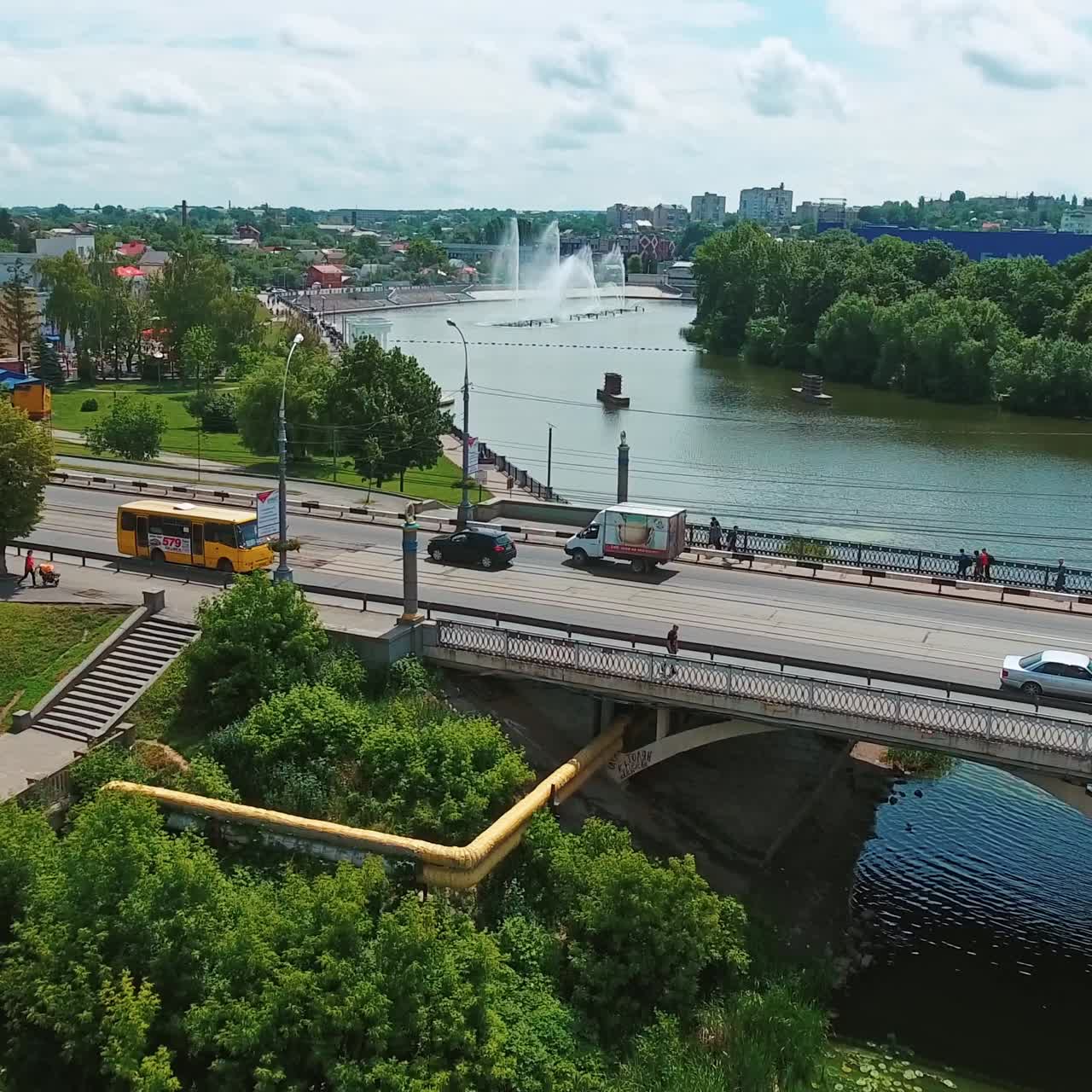 City river landscape