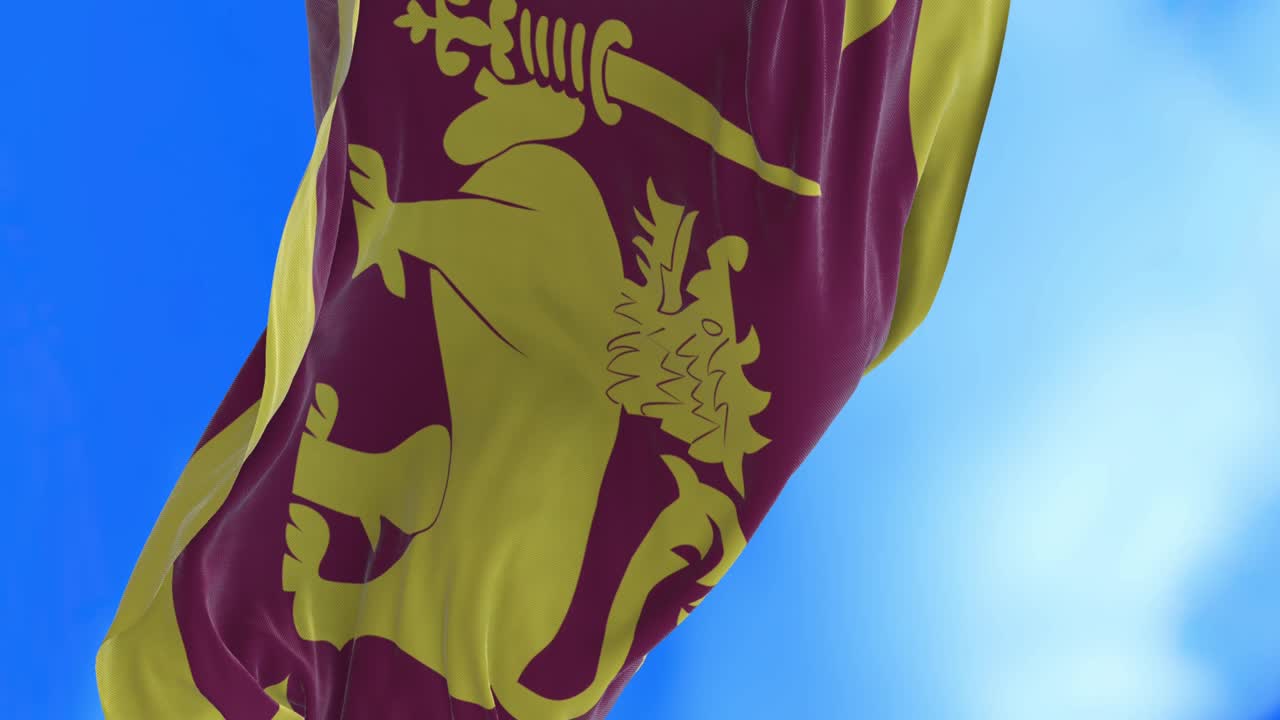 un bucle sin costuras de la bandera de sri lanka.